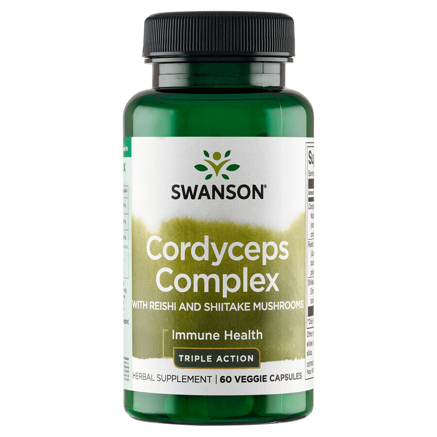 Swanson Cordyceps Complex avec Reshi et Shiitake, 60 gélules