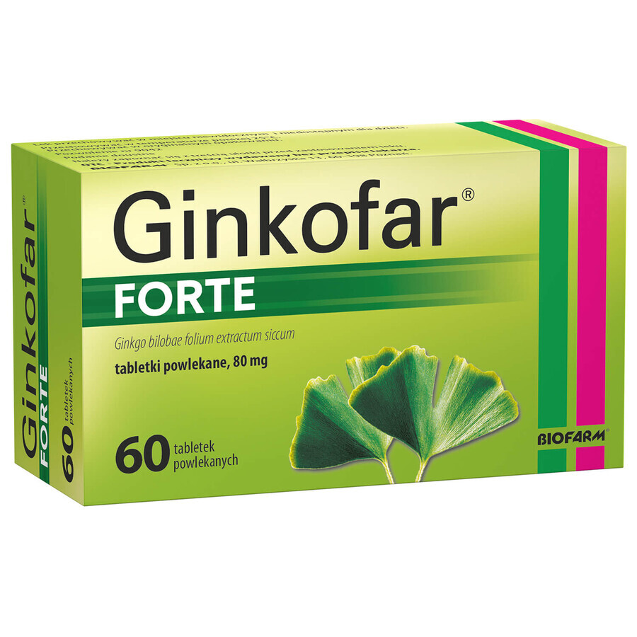 Ginkofar Forte 80 mg, 60 filmomhulde tabletten