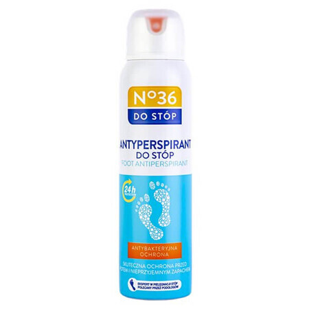 No36, antitranspirante para pies, protección antibacteriana, 50 ml