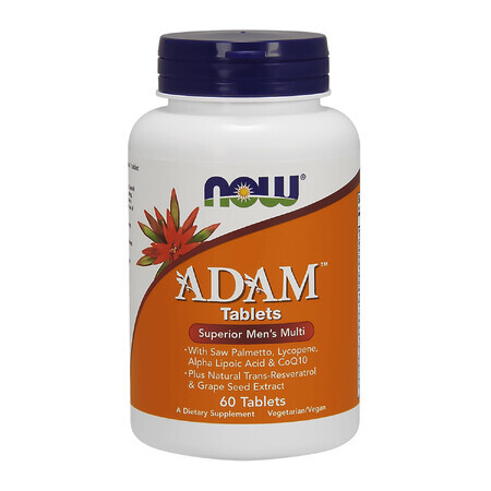 Now Foods Adam, multivitamine voor mannen, 60 tabletten