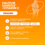 Calcium Sandoz + Vitamin C 260 mg + 1000 mg, orange flavor, 10 effervescent tablets