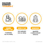 Calcium Sandoz + Vitamin C 260 mg + 1000 mg, orange flavor, 10 effervescent tablets