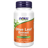 Now Foods Olive Leaf Extract 500mg, Olive Leaf, 60 Vegan Capsules