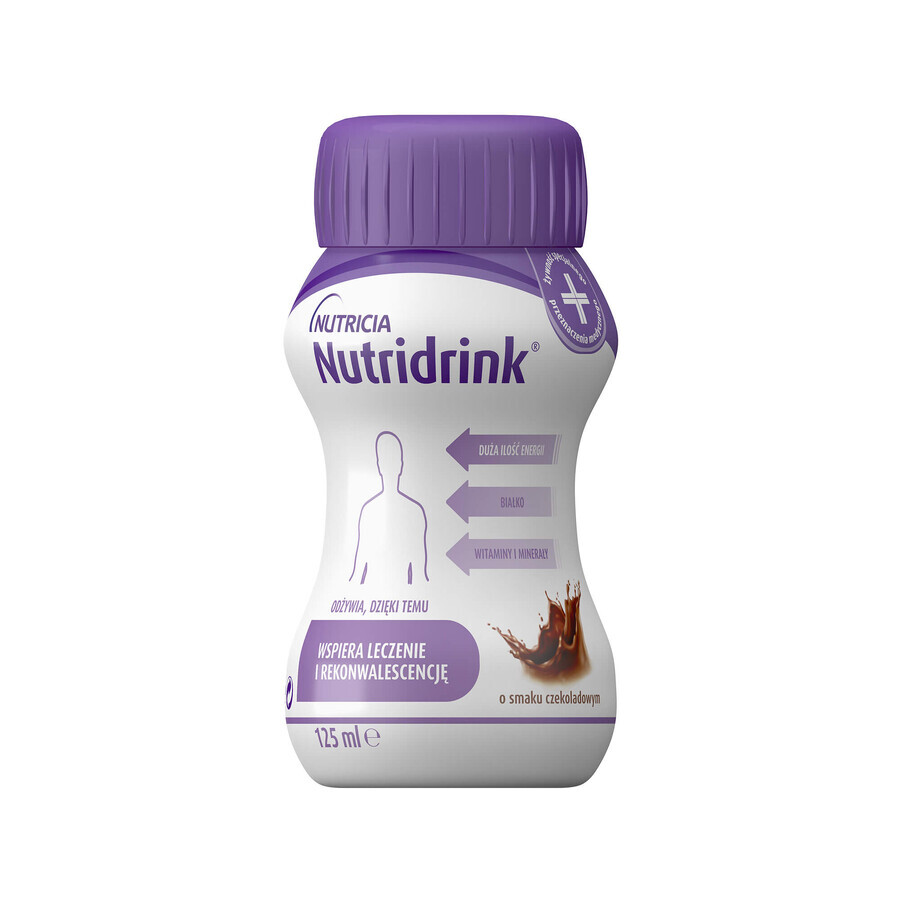 Nutridrink, nutritionele formule, chocoladesmaak, 4 x 125 ml