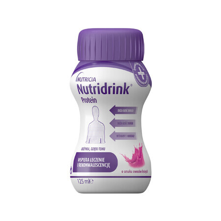 Nutridrink Protein, nutritional supplement, berry flavor, 4 x 125 ml