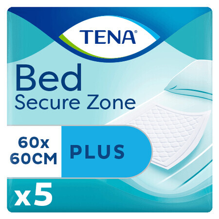 Tena Bed, assorbente OTC Edition, Plus, 60 cm x 60 cm, 5 pezzi