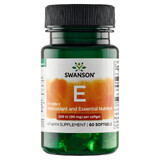 Swanson E, vitamin E 200 IU, 60 gel capsules