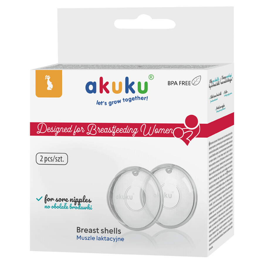 AKUKU, nursing cups, 2 pieces