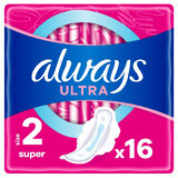 Always Ultra, maandverband met vleugels, Super, 16 stuks