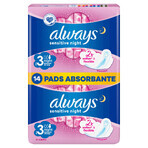 Always Ultra Night Sensitive, hygienic towels with wings, 14 pcs