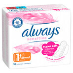 Always Sensitive, assorbenti igienici con ali, Ultra Normal Plus, 10 pz.