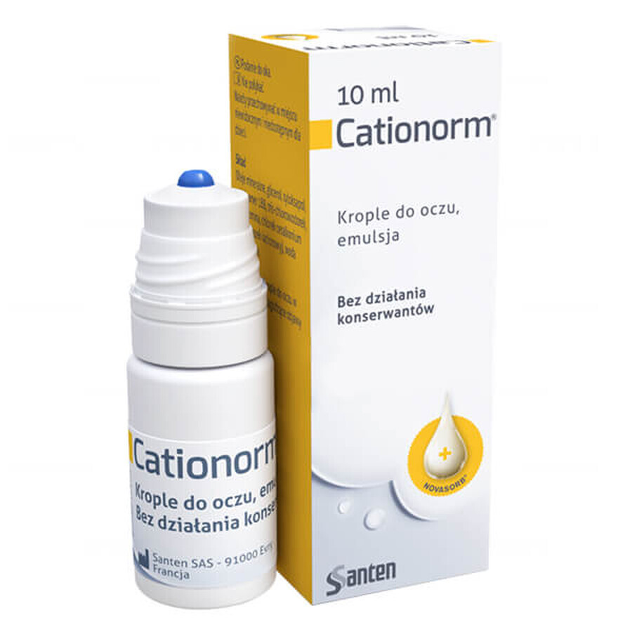 Cationorm, eye drops, emulsion, 10 ml