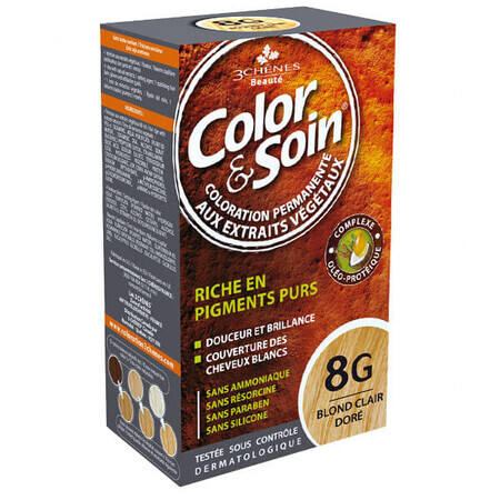 Color&amp;Soin, Haarfärbemittel, 8 g, goldenes Hellblond, 135 ml