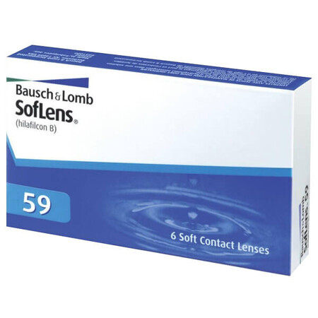 SofLens 59 lenti a contatto, 30 giorni, -2,25, BC 8,6, 6 pezzi.