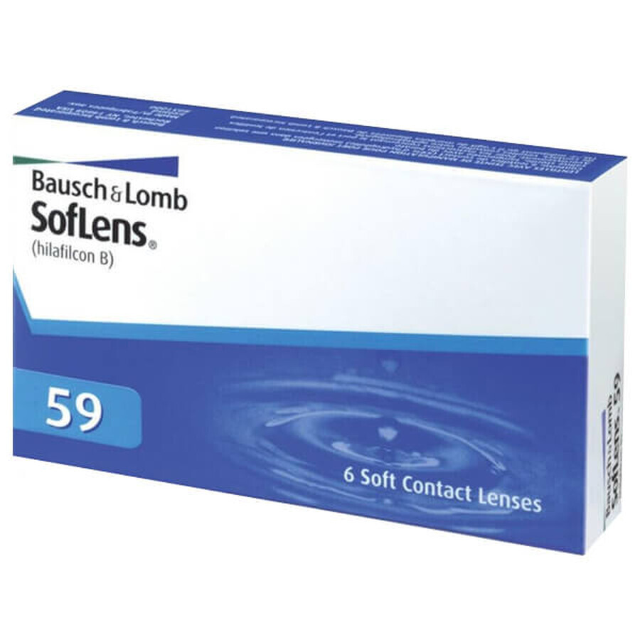 Lentile de contact SofLens 59, 30 zile, -3.75, BC 8.6, 6 buc.