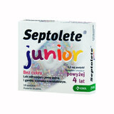 Septolete Junior 1,2 mg, voor kinderen vanaf 4 jaar, kersensmaak, 18 zuigtabletten