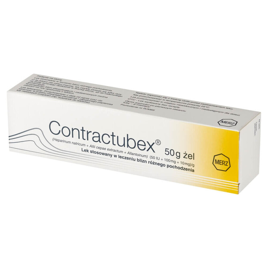 Contractubex (50 IU + 100 mg + 10 mg)/g, healing gel, 50 g