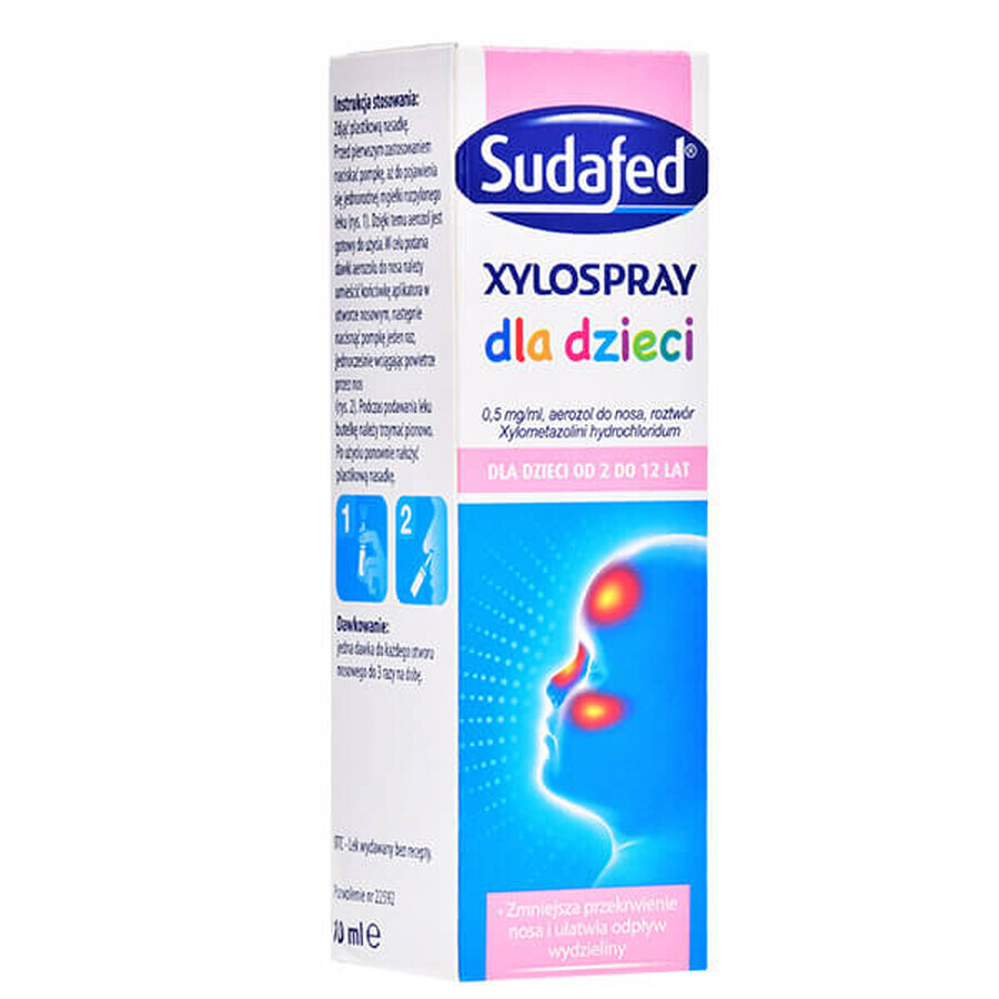 Sudafed XyloSpray for children 0.5 mg/ml, nasal spray, 2-12 years, 10 ml