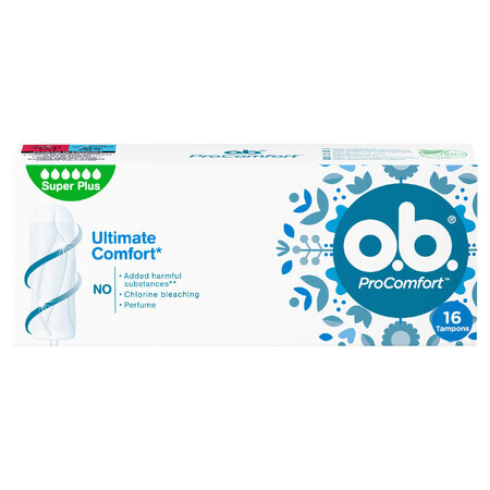 O.B. ProComfort, maandverband, Super Plus, 16 stuks