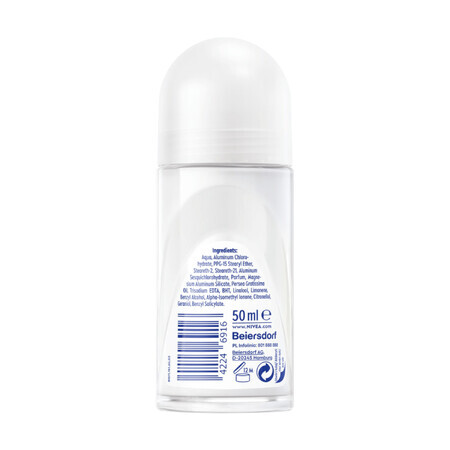 Nivea, Roll-on Antitranspirant, Dry Comfort, 50 ml