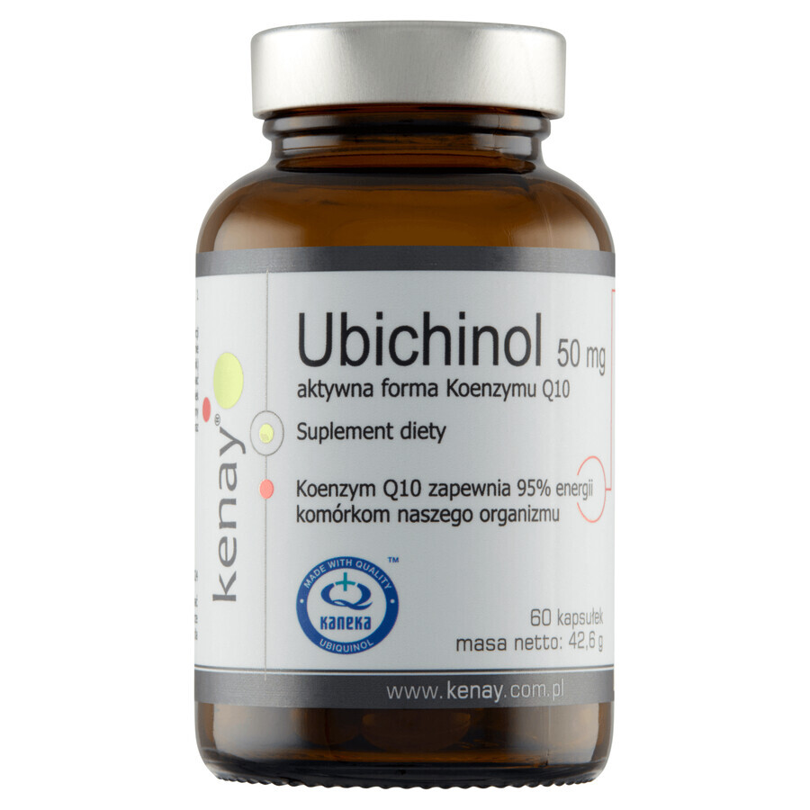 Kenay Ubiquinol 50 mg, formă activă de coenzima Q10, 60 capsule