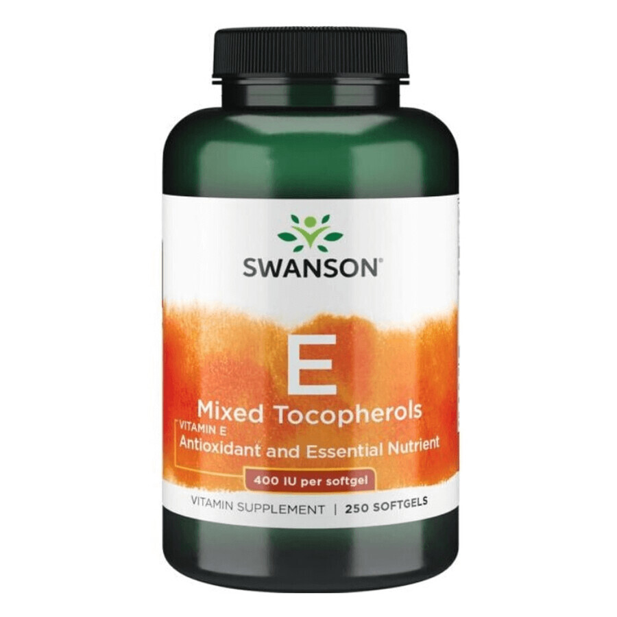 Swanson E Mixed Tocopherols, mélange de tocophérols, 250 capsules de gel