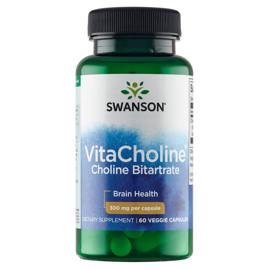 Swanson VitaCholine, Choline, 60 Vegetarian Capsules