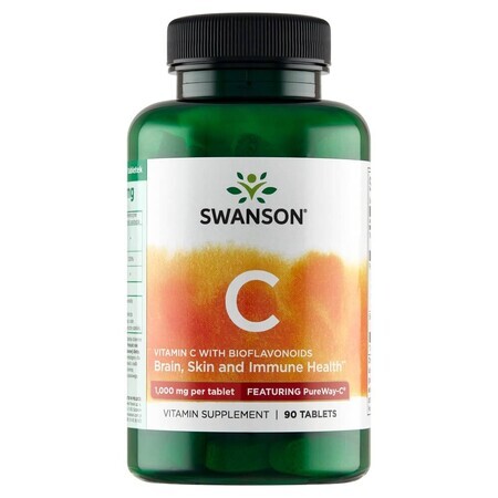 Swanson C, vitamina C 1000 mg con bioflavonoides, 90 comprimidos