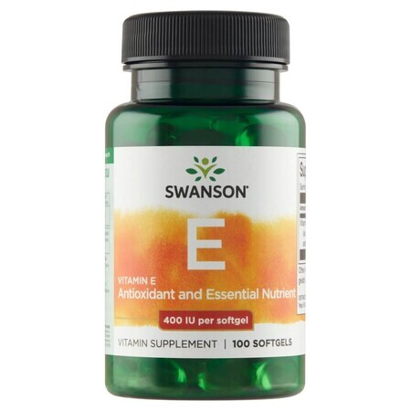 Swanson E, natuurlijke vitamine E 400 IE, 100 gelcapsules