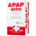 Apap Extra 500 mg + 65 mg, 50 comprimate filmate