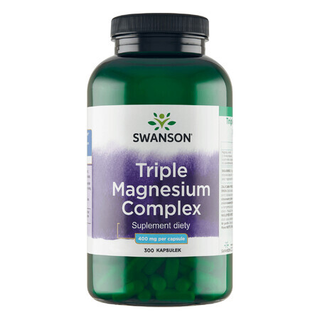 Swanson Triple Magnesium Complex, magnesium 400 mg, 300 capsules