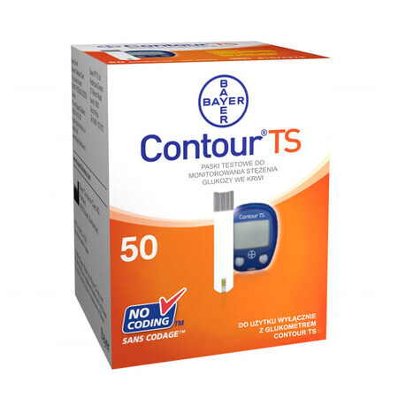 Contour TS, meter striptesten, 50 strips