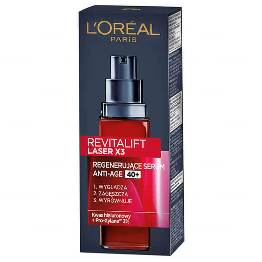 L'Oreal Revitalift Laser X3, Regenerating anti-aging serum for the face, 30 ml