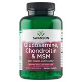 Swanson Glucosamine Chondroïtine &amp; MSM, glucosamine, chondroïtine et MSM, 360 mini comprimés