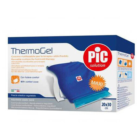 Pic Solution ThermoGel, compresă de gel cu capac și benzi elastice, 20 cm x 30 cm, 1 buc