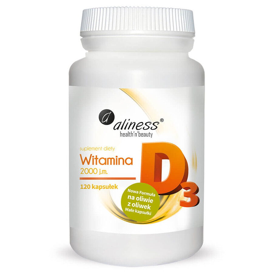 Aliness Vitamin D3 2000 IU, 120 capsules