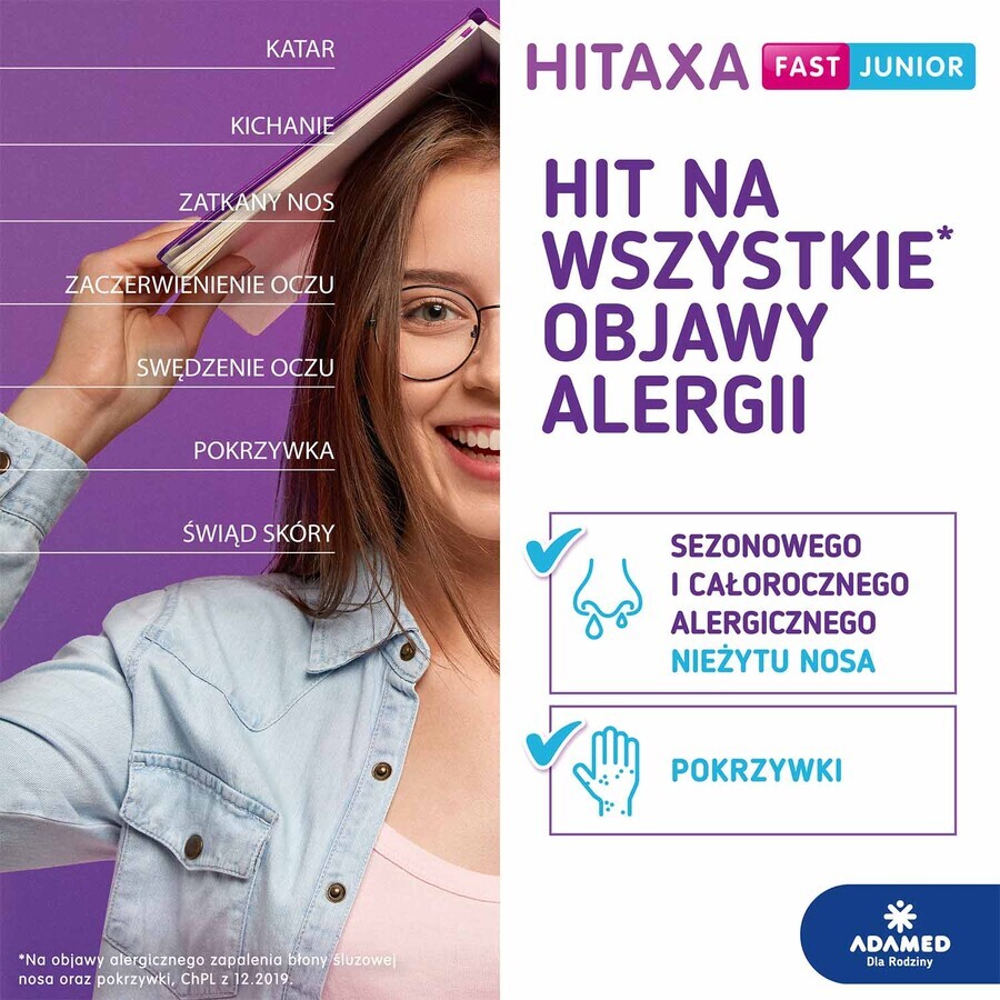 Hitaxa Fast Junior 2.5 mg, 10 orally disintegrating tablets