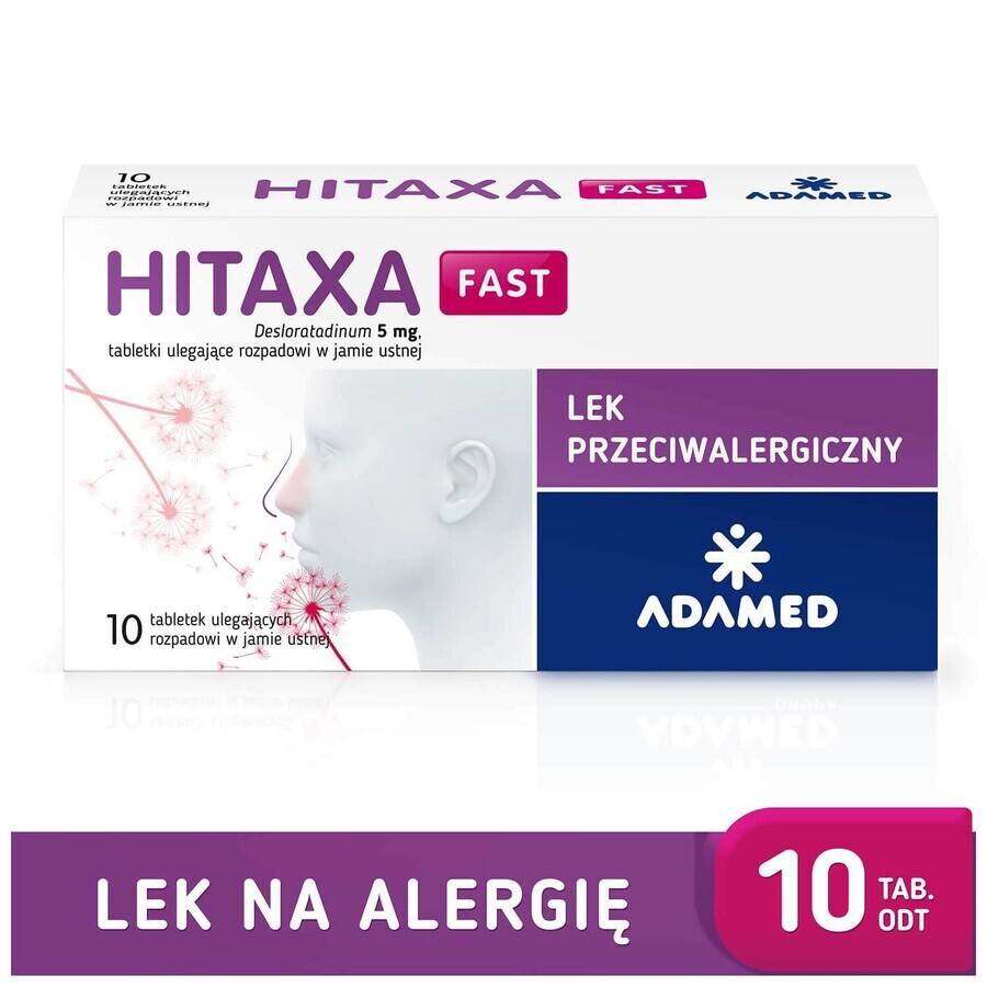 Hitaxa Fast 5 mg, 10 orally disintegrating tablets