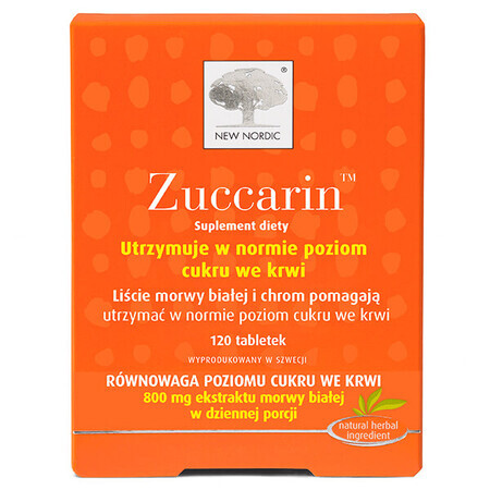 Zuccarin, mure albe, 120 comprimate