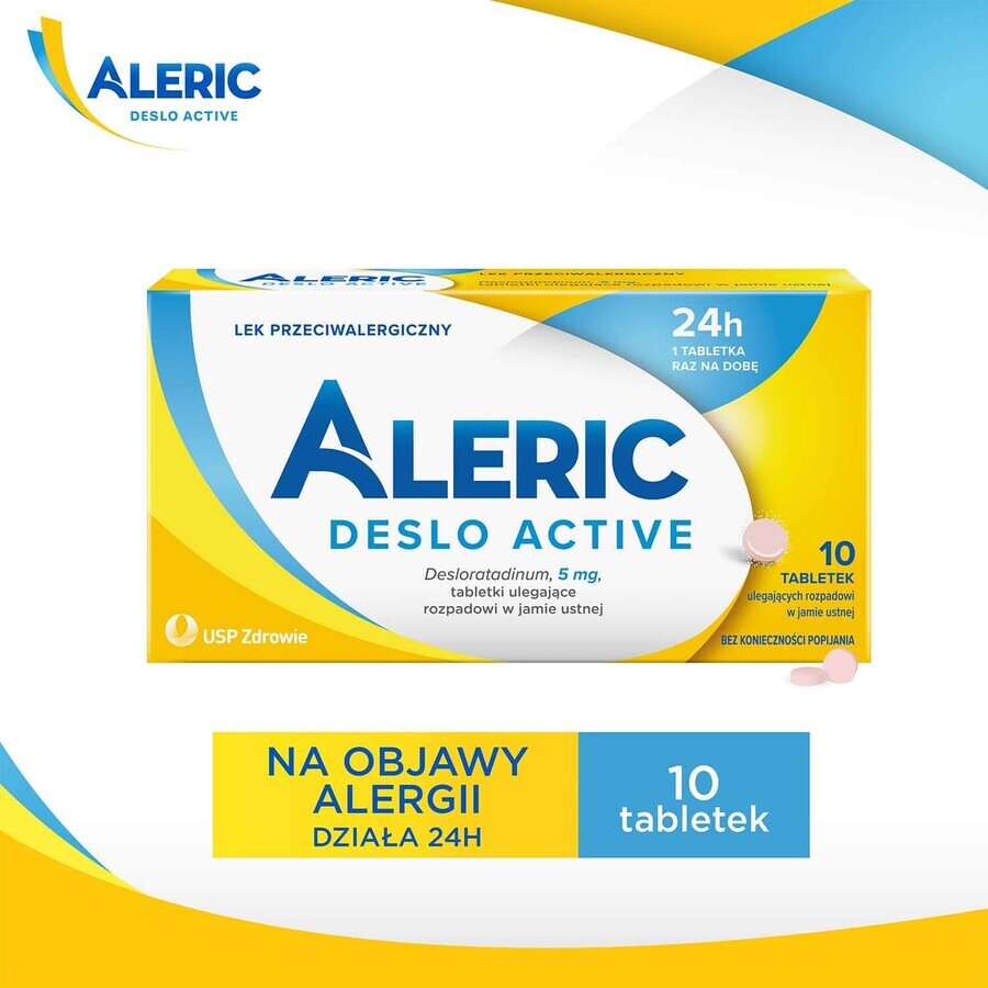 Aleric Deslo Active 5 mg, 10 comprimate cu dezintegrare orală