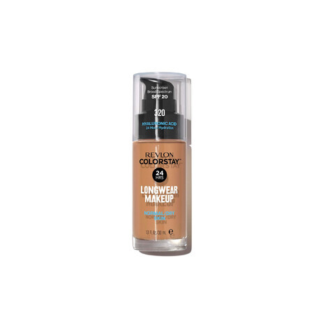 Revlon ColorStay, foundation for normal to dry skin, No. 320, True Beige, with pump, 30 ml