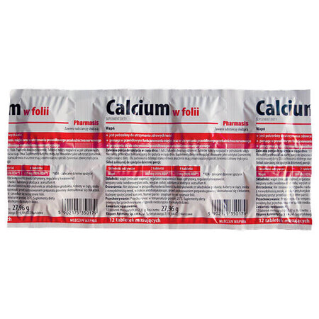 Pharmasis Calcium in film, 12 effervescent tablets