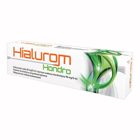 Hialurom Hondro, (60 mg + 90 mg)/ 3 ml, oplossing voor intravitreale injectie, 3 ml x 1 ampulspuit