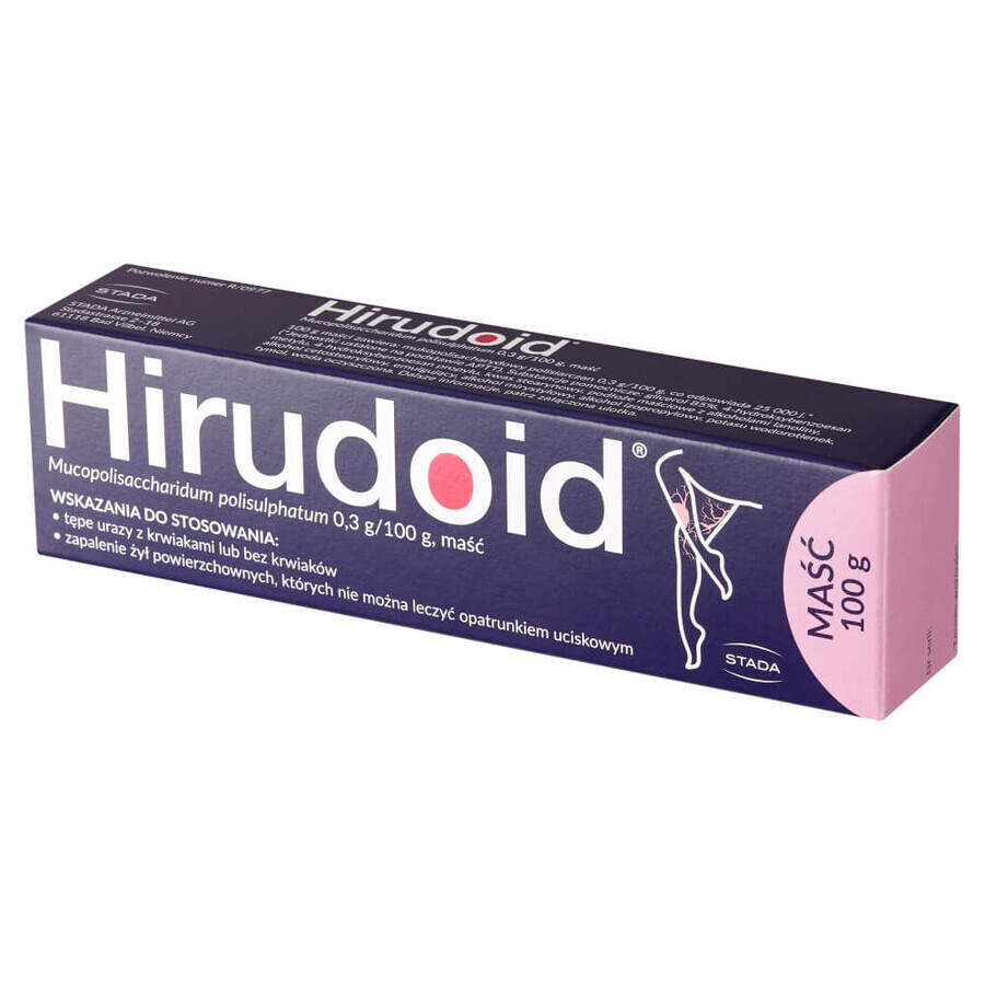 Hirudoïde 0,3 g, pommade, 100 g