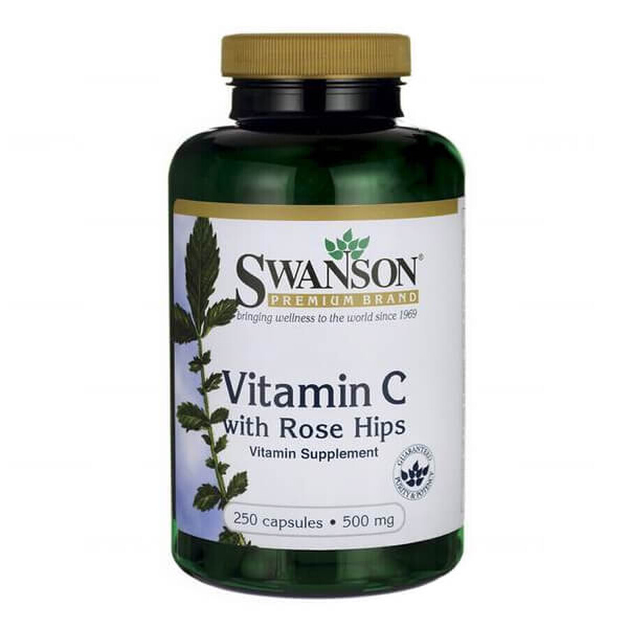 Swanson C, vitamine C 500 mg avec cynorrhodon, 250 gélules