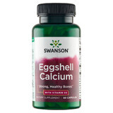 Swanson Eggshell Calcium with Vitamin D3, calcium avec vitamine D3, 60 gélules