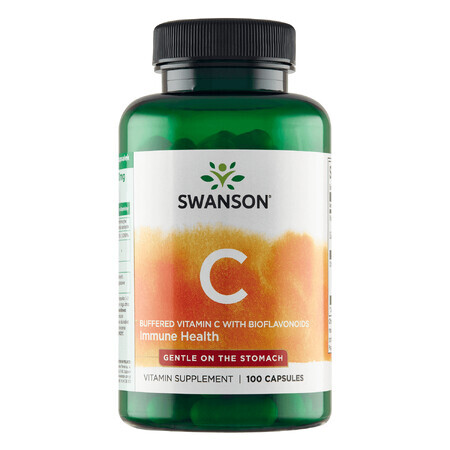 Swanson C, gepuffertes Vitamin C 500 mg mit Bioflavonoiden, 100 Kapseln