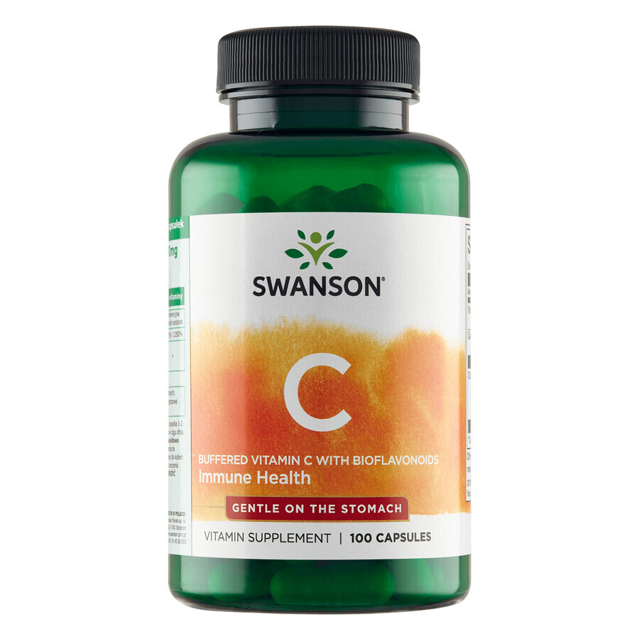 Swanson C, gepuffertes Vitamin C 500 mg mit Bioflavonoiden, 100 Kapseln