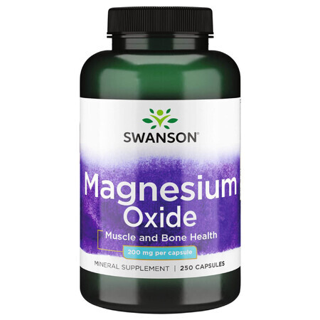 Swanson Magnesium, Magnesium 200 mg, 250 Kapseln