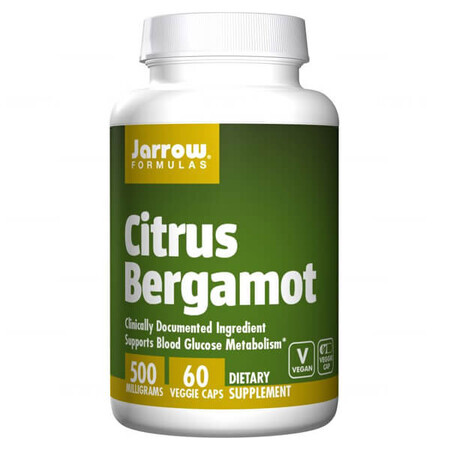 Jarrow Formulas Citrus Bergamot, bergamot sinaasappel, 60 plantaardige capsules